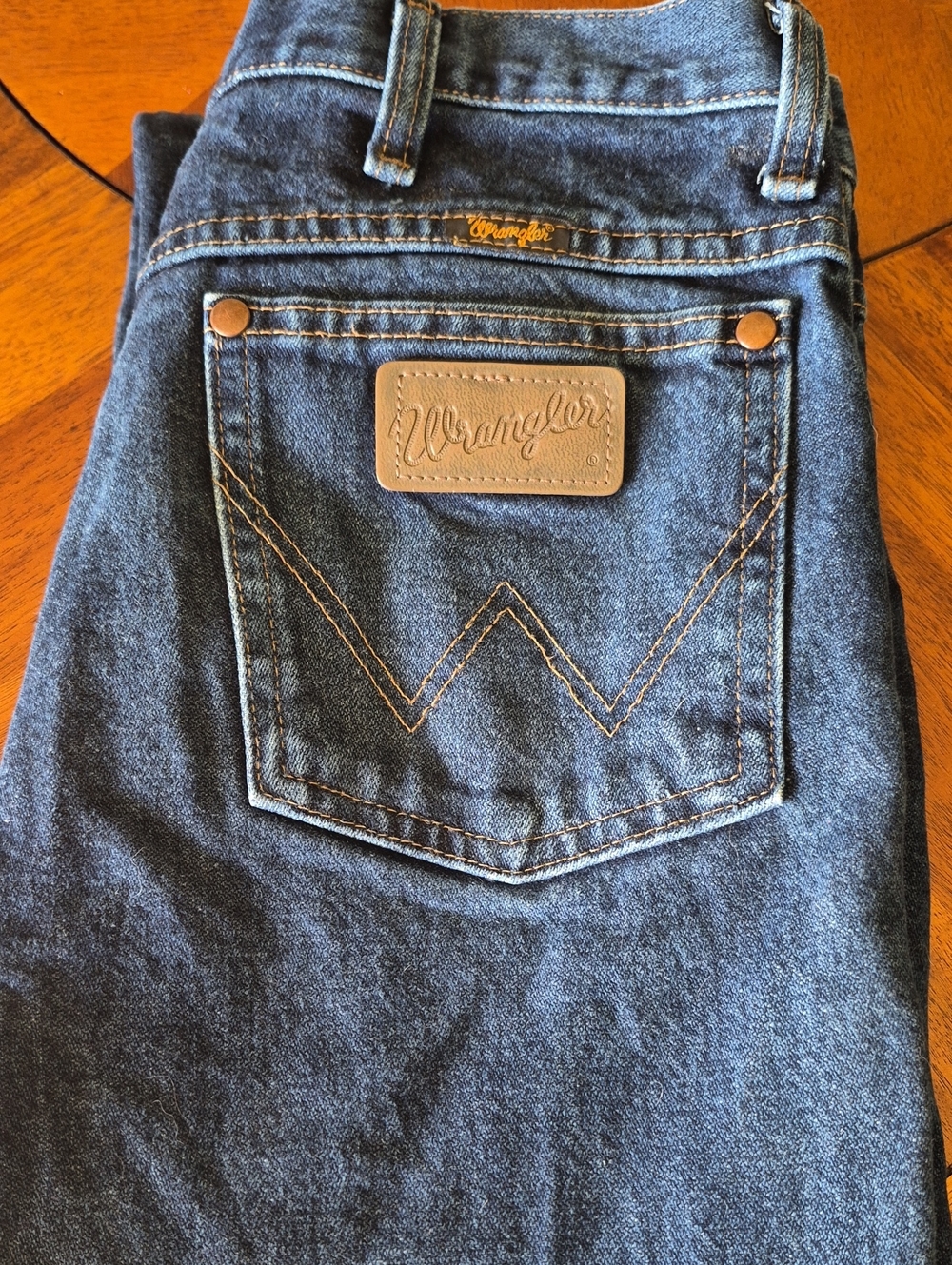 Wrangler Relaxed Fit Dark Blue Denim Jeans